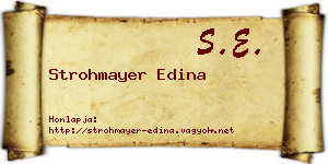 Strohmayer Edina névjegykártya