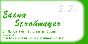 edina strohmayer business card